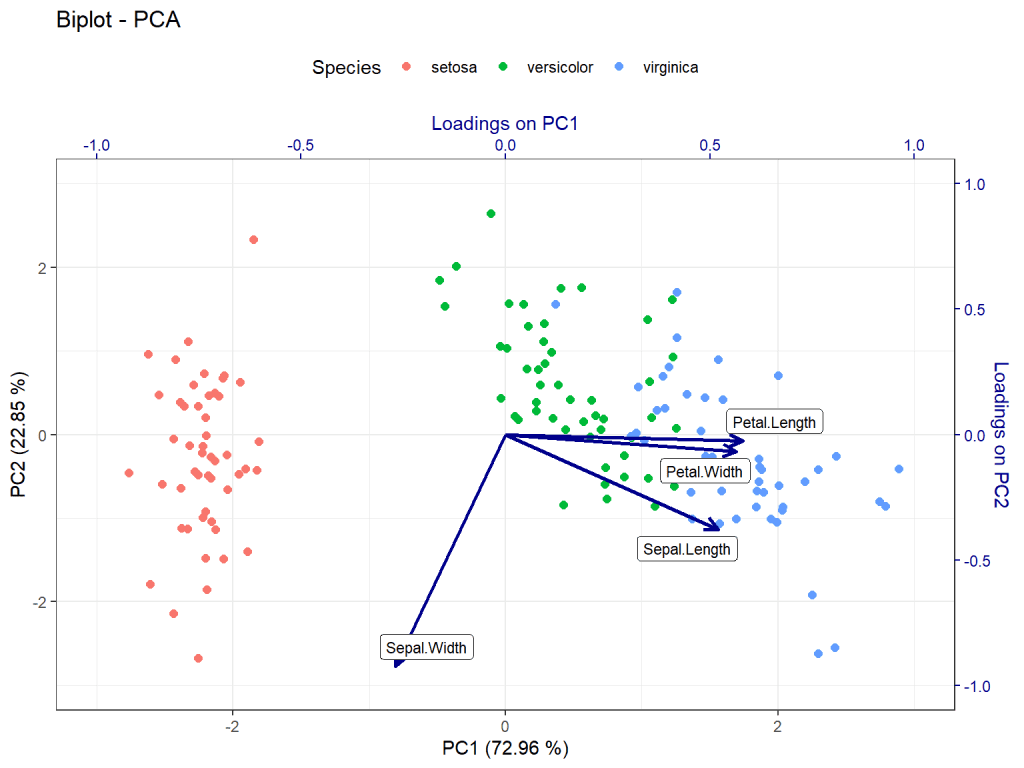 PCA biplot